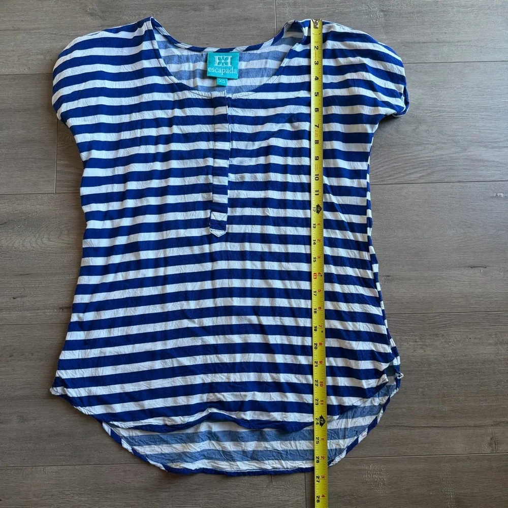 Escapada blue and white striped tunic top - size XS